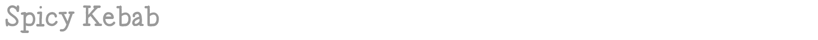 Spicy Kebab font preview